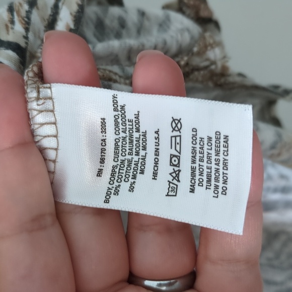 Anthropology T.la Zebra Print Flutter Sleeve Floral Lightweight Casual SummerTop - Picture 4 of 5